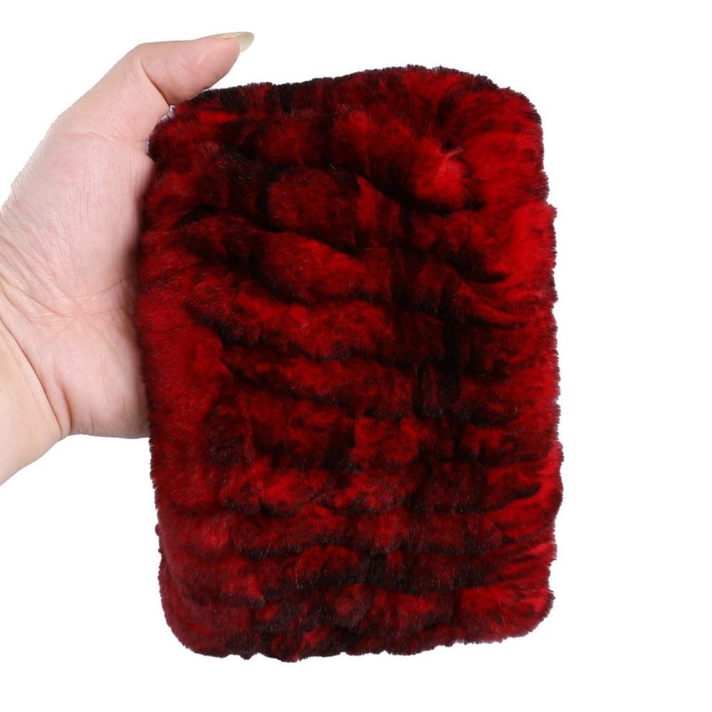 Rex Rabbit Fur Knitted Headband - Winter Fashion Ear Warmers Neck Warmer Snood